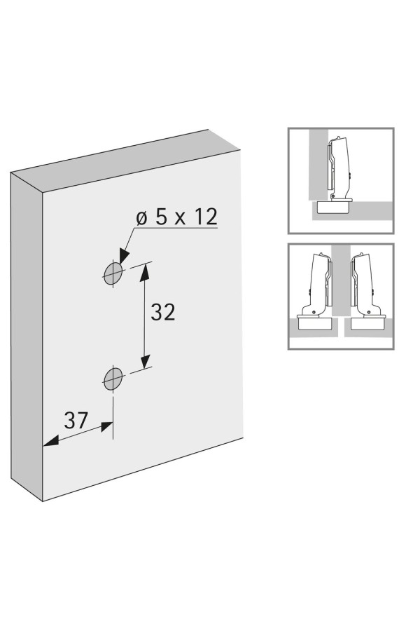 Монтажная планка крестообразная к петле Sensys Н=5мм 9071668 Hettich