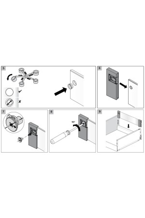Комплект адаптеров DesignSide 144мм для ящиков InnoTech Atira темно-серый 9196319 Hettich
