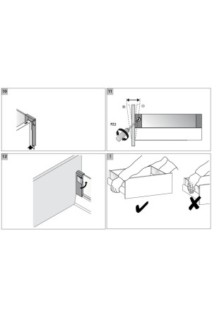 Комплект адаптеров DesignSide 144мм для ящиков InnoTech Atira темно-серый 9196319 Hettich