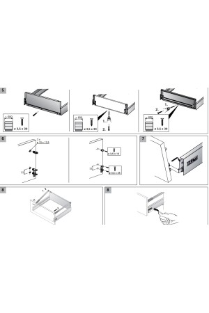 Держатель задней стенки ящика InnoTech Atira 144мм правый антрацит 9194638 Hettich