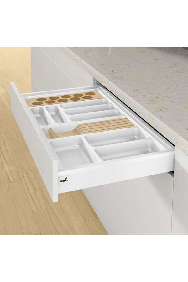Лоток для столовых приборов OrgaTray 440 для ящиков InnoTech Atira 701-800*441-520мм белый 9194970 Hettich