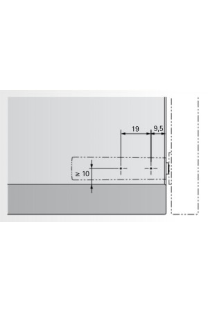 Механизм Push to open magnet для петель под прикручивание короткий ход антрацит 9089629 Hettich