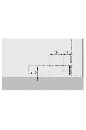 Механизм Push to open magnet для петель под прикручивание короткий ход антрацит 9089629 Hettich
