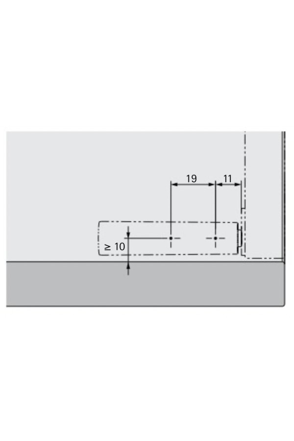 Механизм Push to open magnet для петель под прикручивание короткий ход антрацит 9089629 Hettich