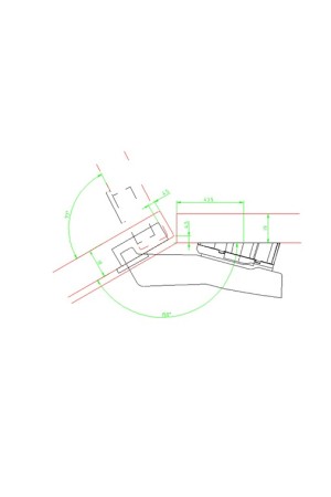Клин к монтажной планке для петель Intermat System 8099 угол 15 градусов цинк 9072535 Hettich