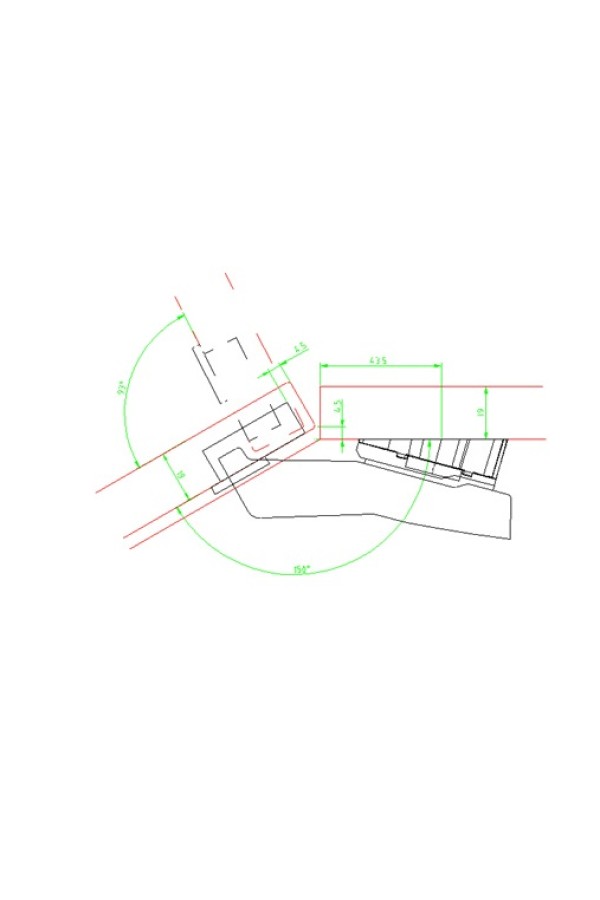 Клин к монтажной планке для петель Intermat System 8099 угол 15 градусов цинк 9072535 Hettich