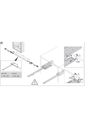 Комплект механизма Push to open Silent на 30кг для ящика AvanTech You 9257896 Hettich