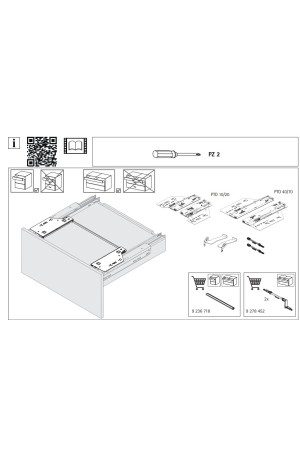 Комплект механизма Push to open Silent на 40кг для ящика AvanTech You 9257892 Hettich