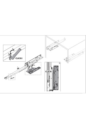 Комплект механизма Push to open Silent на 40кг для ящика AvanTech You 9257892 Hettich