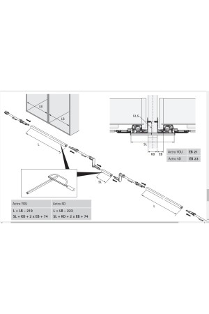 Комплект механизма Push to open Silent на 40кг для ящика AvanTech You 9257892 Hettich