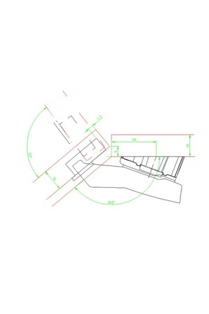 Клин к монтажной планке для петель Intermat System 8099 угол 20 градусов цинк 9072536 Hettich