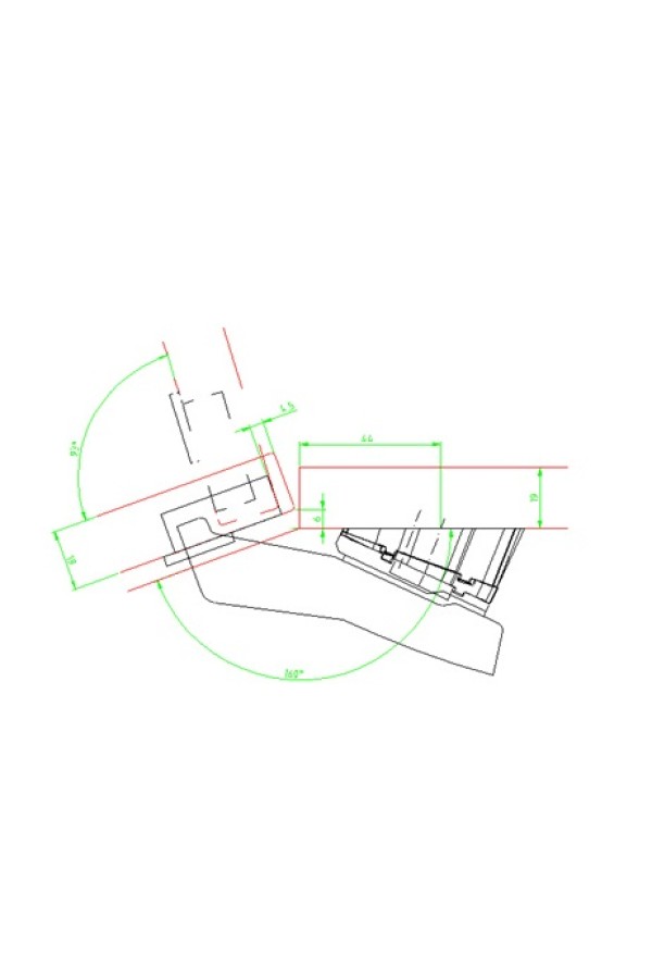 Клин к монтажной планке для петель Intermat System 8099 угол 20 градусов цинк 9072536 Hettich