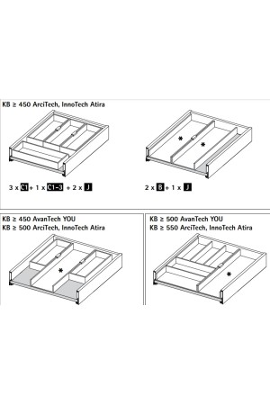 Держатель для ножей OrgaTray 270*450мм для ящиков AvanTech You 9283423 Hettich