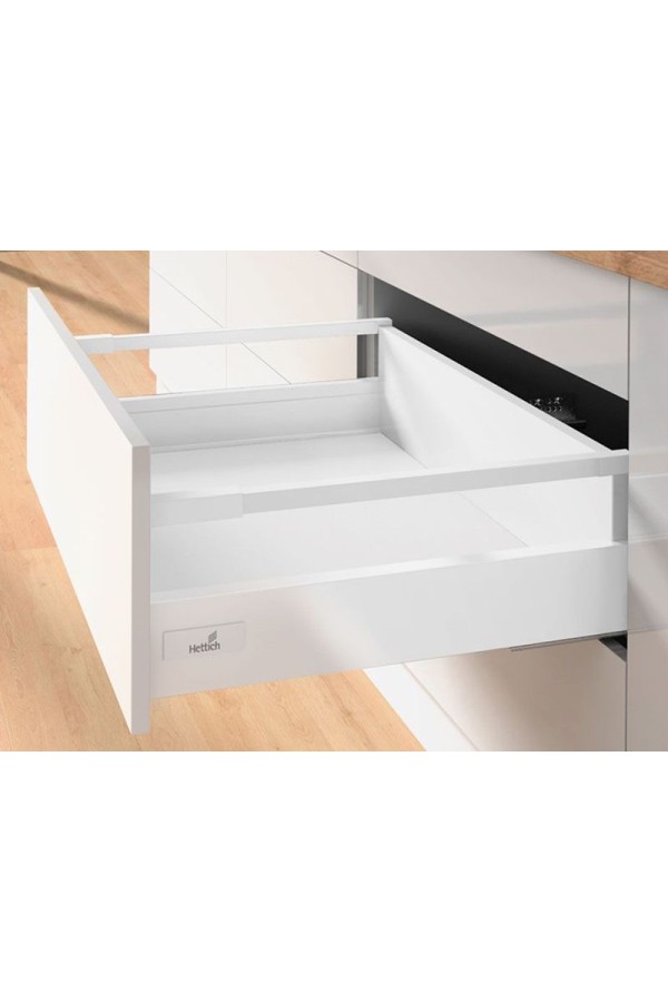 Выдвижной ящик InnoTech Atira с релингом 144*260мм белый 9230050 Hettich