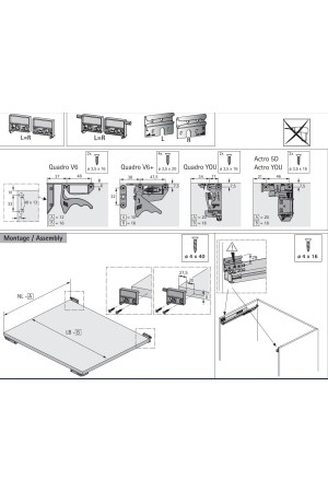 Стопор открытого положения для направляющих ActroYOU /QuadroYOU /QuadroV6, белый 9257725 Hettich