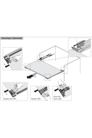 Стопор открытого положения для направляющих ActroYOU /QuadroYOU /QuadroV6, белый 9257725 Hettich