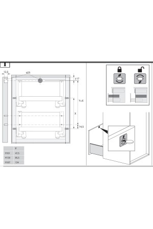 Фиксатор передней панели внутреннего ящика AvanTech You белый 9257735 Hettich