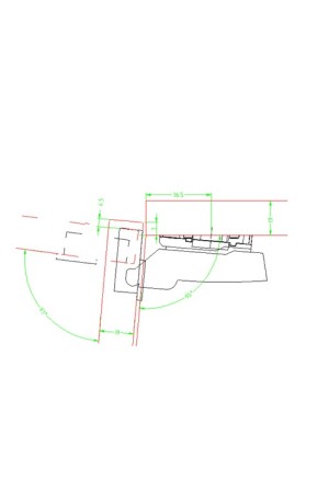 Клин к монтажной планке для петель Intermat System 8099 угол 5 градусов цинк 9072533 Hettich