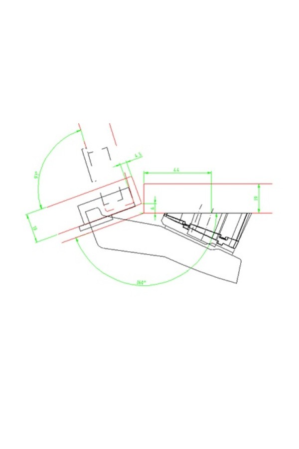Клин к монтажной планке для петель Intermat System 8099 угол 5 градусов цинк 9072533 Hettich