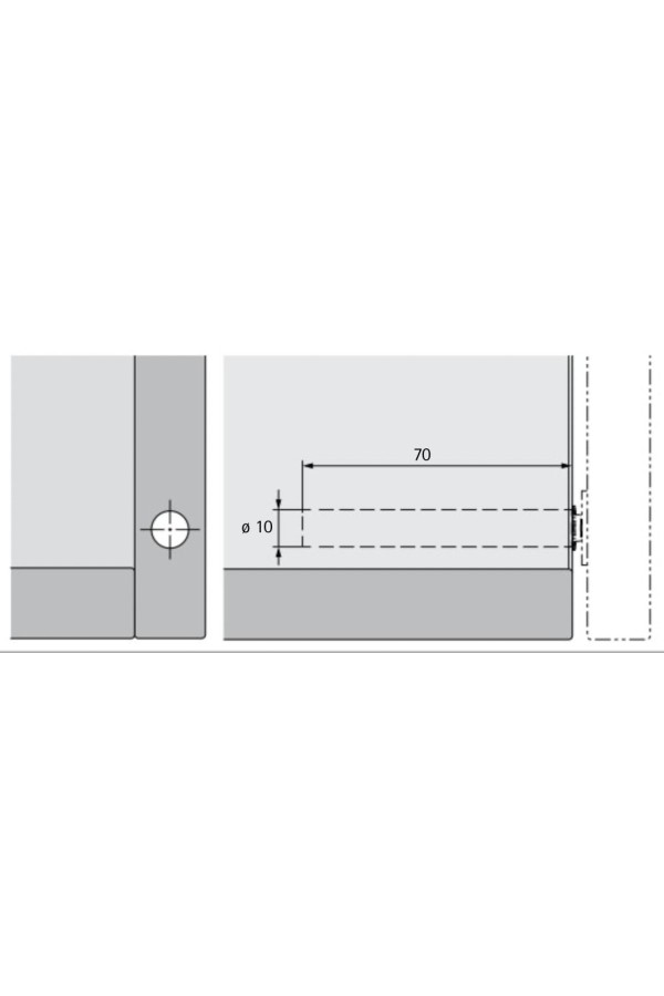 Механизм Push to open magnet для петель под запрессовку длинный ход атрацит 9089632 Hettich