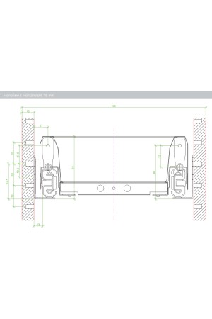 Выдвижной ящик ArciTech 94*450мм, БЕЗ направляющих серебристый 9150682 Hettich