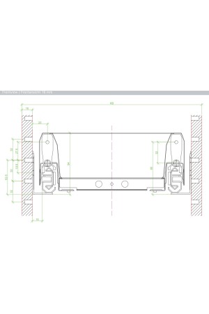 Выдвижной ящик ArciTech 94*450мм, БЕЗ направляющих серебристый 9150682 Hettich