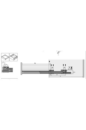 Выдвижной ящик ArciTech 94*650мм, БЕЗ направляющих белый 9149306 Hettich