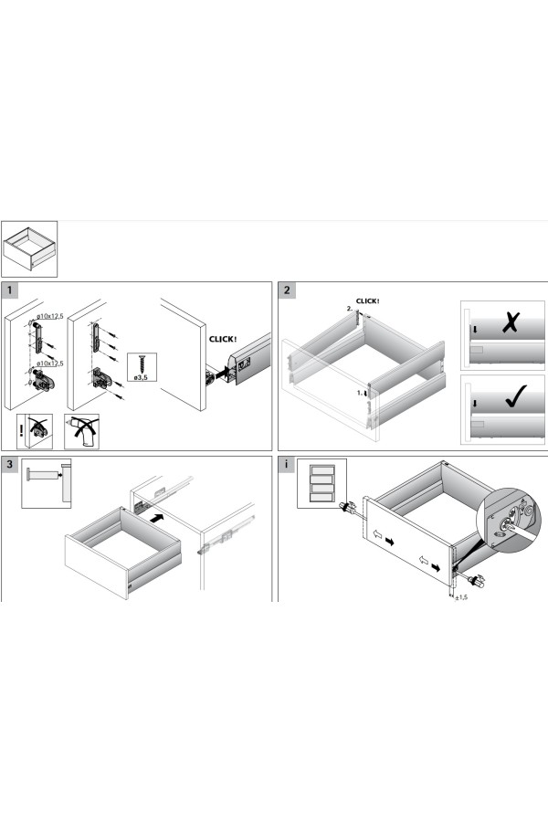 Выдвижной ящик ArciTech с надставками Top Side 218/94*4500мм белый 9149332 Hettich