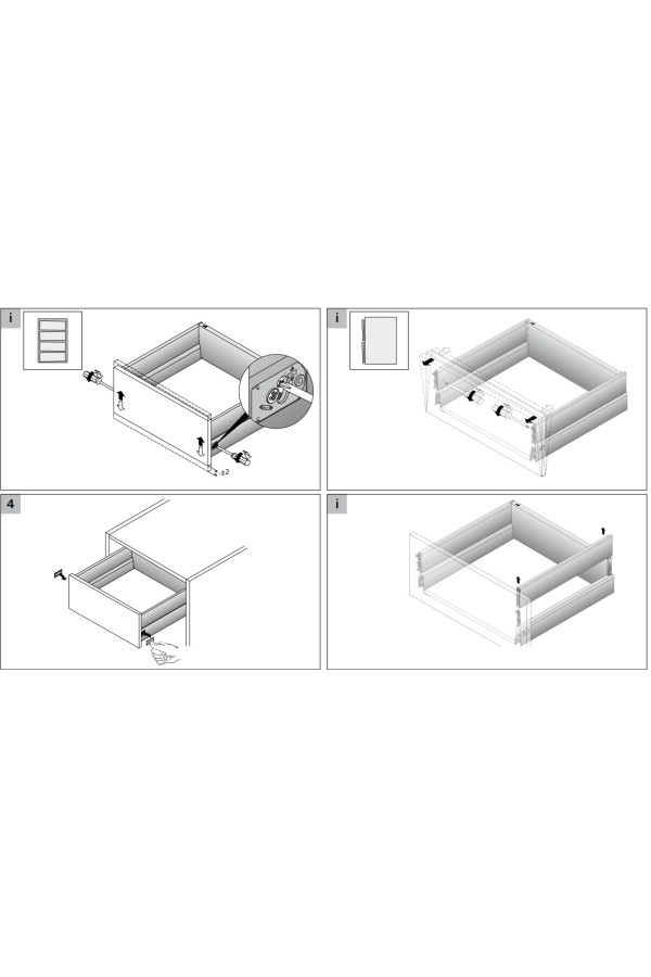 Выдвижной ящик ArciTech с надставками Top Side 218/94*4500мм белый 9149332 Hettich