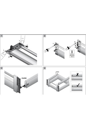 Выдвижной ящик ArciTech с надставками Top Side 218/94*4500мм белый 9149332 Hettich