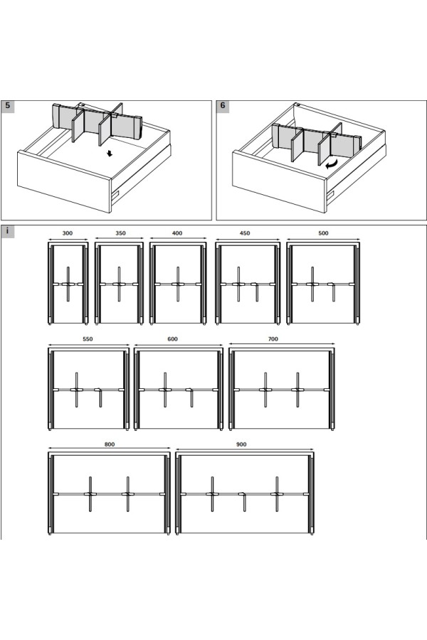 Внутренняя организация OrgaStore 810 для ящиков ArciTech антрацит 9182257 Hettich