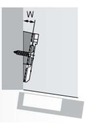 Клин к монтажной планке для петель Intermat System 8099 угол 10 градусов цинк 9072534 Hettich