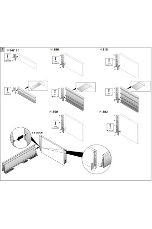 Выдвижной ящик ArciTech 94*450мм, БЕЗ направляющих белый 9149300 Hettich