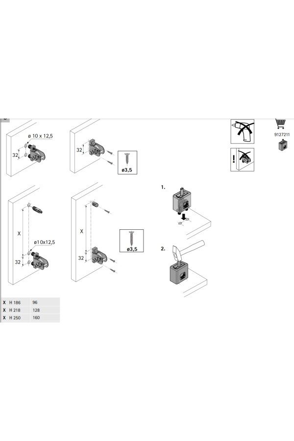Выдвижной ящик ArciTech 94*450мм, БЕЗ направляющих белый 9149300 Hettich