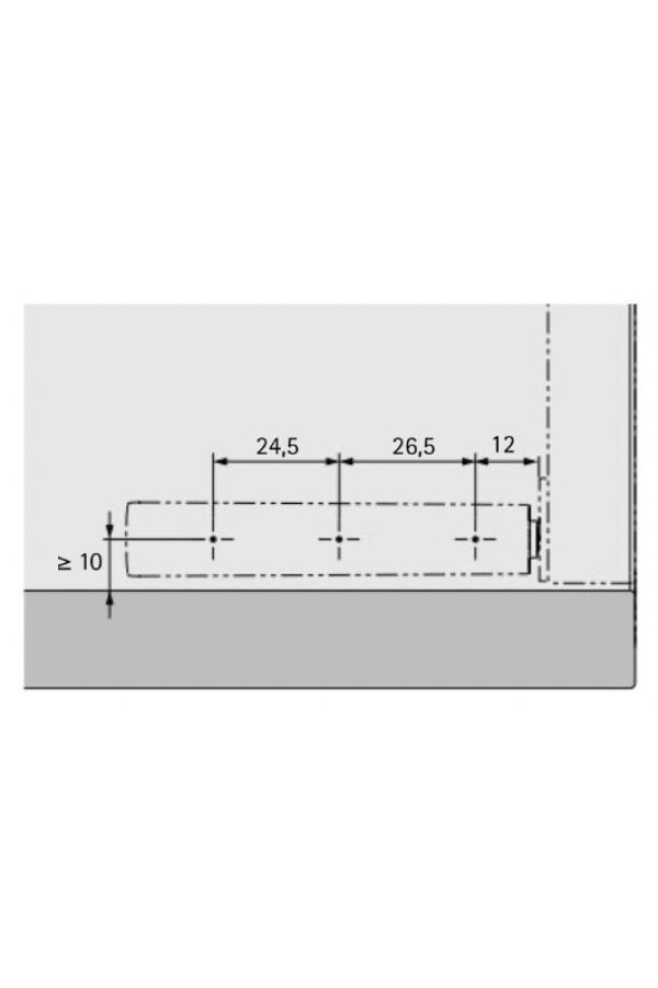 Механизм Push to open magnet для петель под прикручивание длинный ход антрацит 9089630 Hettich