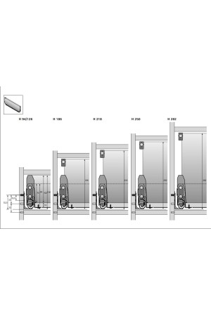 Комплект боковин для выдвижных ящиков ArciTech 94*500мм белый 9149266 Hettich