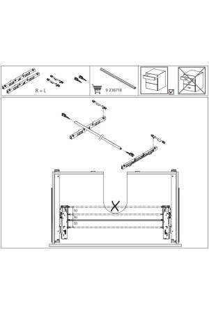 Комплект для синхронизации Push to open Silent для Actro You под мойку 9278453 Hettich