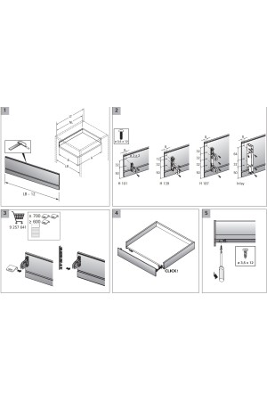 Передняя панель внутреннего ящика AvanTech You 187*2000мм серебристый 9257271 Hettich