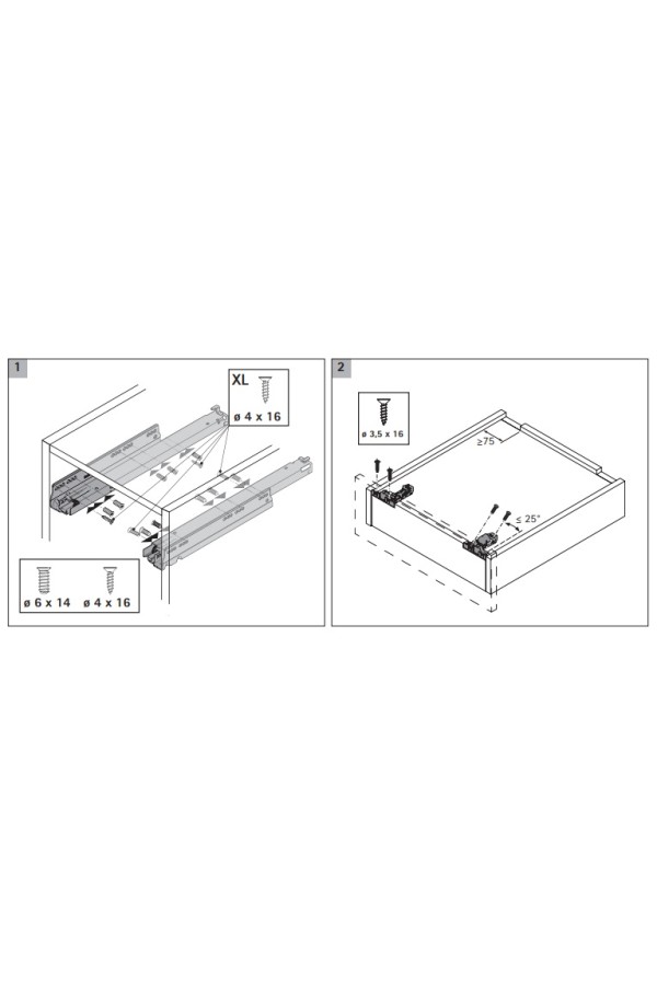 Хеттих/AvanTech You* направляющие ACTRO You Silent System 270мм, 40кг/9318186