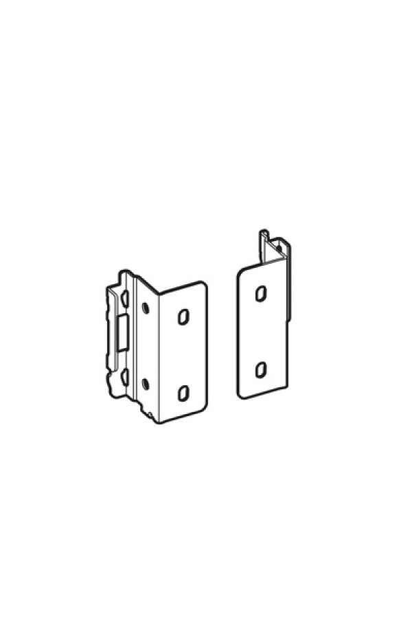 Хеттих/AvanTech You* соединитель задней стенки, h101мм, левый, серый (20)/9257666