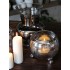 Декоративная ваза-подсвечник из стекла с cеребряным напылением, Д180 Ш180 В150, серебристый
