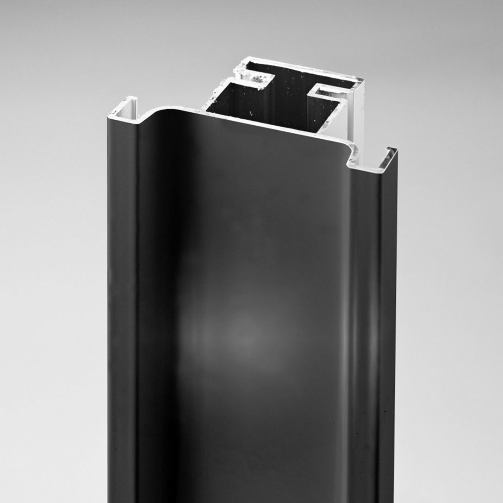 Вертикальный C профиль черный матовый анод 18мм, L 4700 мм