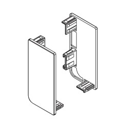 Комплект закрытых заглушек для L-образного профиля (2 шт.) белый