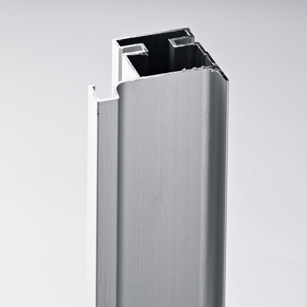 Вертикальный L профиль серебристый матовый анод 18мм, L 4700 мм