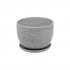 Керамический горшок Терраццо с подставкой, 5 л., Д115 Ш115 В105, серый