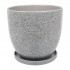 Керамический горшок Терраццо с подставкой, 4, 7 л., Д215 Ш215 В200, серый
