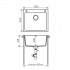 Мойка кухонная Tolero R-111, 500х555 мм, серый металлик