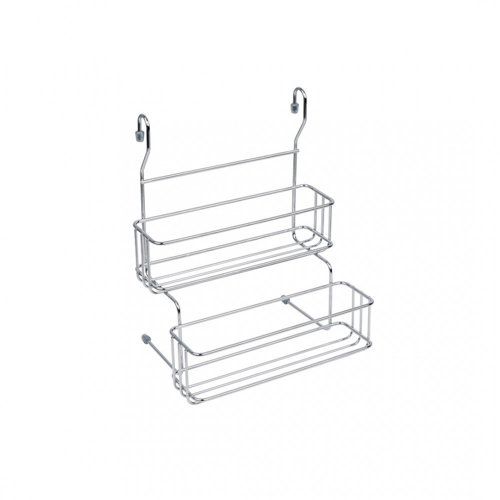 Полка двухъярусная малая для банок, хром