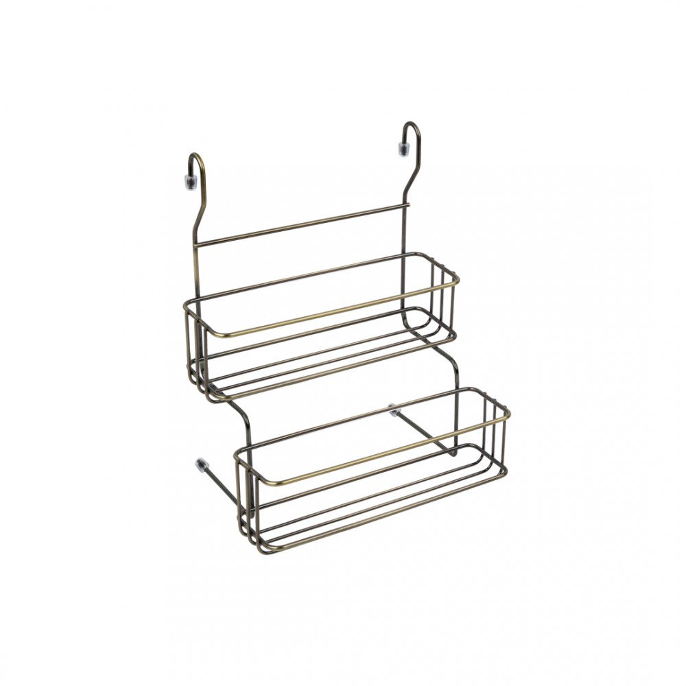 Полка двухъярусная малая для банок, античная бронза