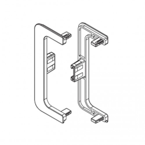 Комплект открытых заглушек для С-образного профиля (2 шт.) белый